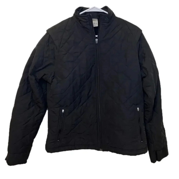 adidas Jackets & Blazers - ADIDAS Lightweight Black Quilted Puffer Jacket Womans L Black